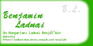 benjamin ladnai business card